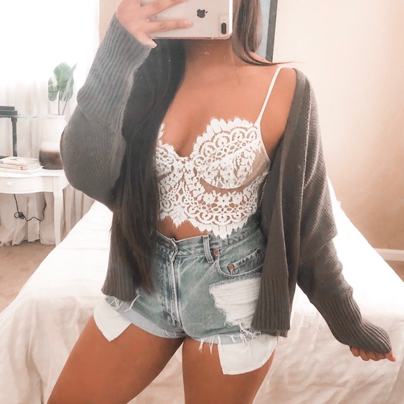 Cute dark gray open cardigan - Picture 1 of 6